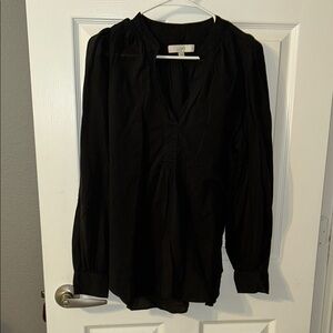 LOFT Black Long Sleeve Blouse